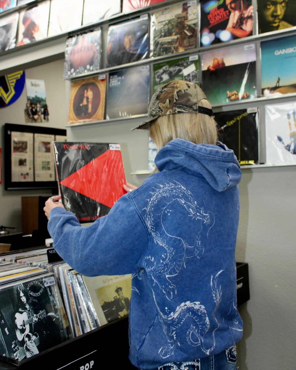Hand-Painted Dragon Streetwear Hoodie