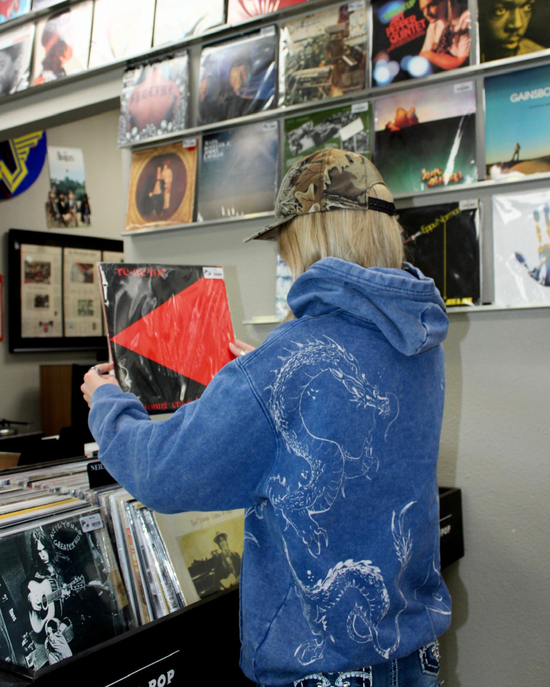 Hand-Painted Dragon Streetwear Hoodie