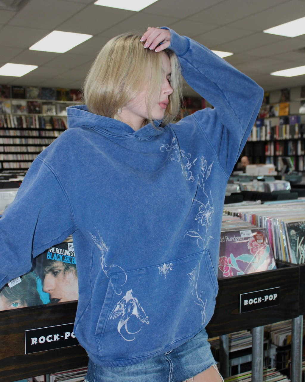 Hand-Painted Sketch Streetwear Hoodie