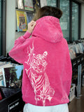 Hand-Painted Tiger Streetwear Hoodie