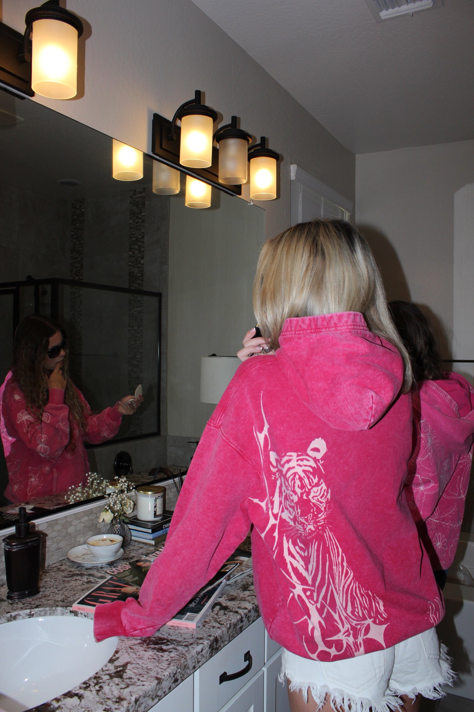 Hand-Painted Tiger Streetwear Hoodie